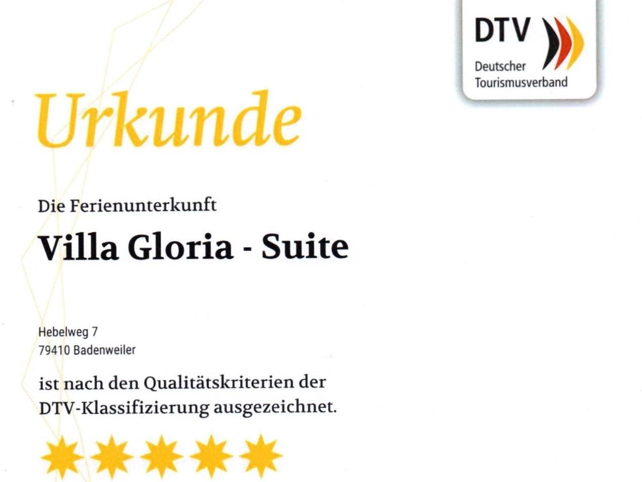 Villa Gloria - Fewo Suite Badenweiler Exterior foto